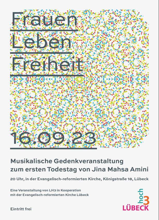 Frauen Leben Freiheit. Musikalische Gedenkveranstaltung zum ersten Todestag von Jina Mahsa Amini