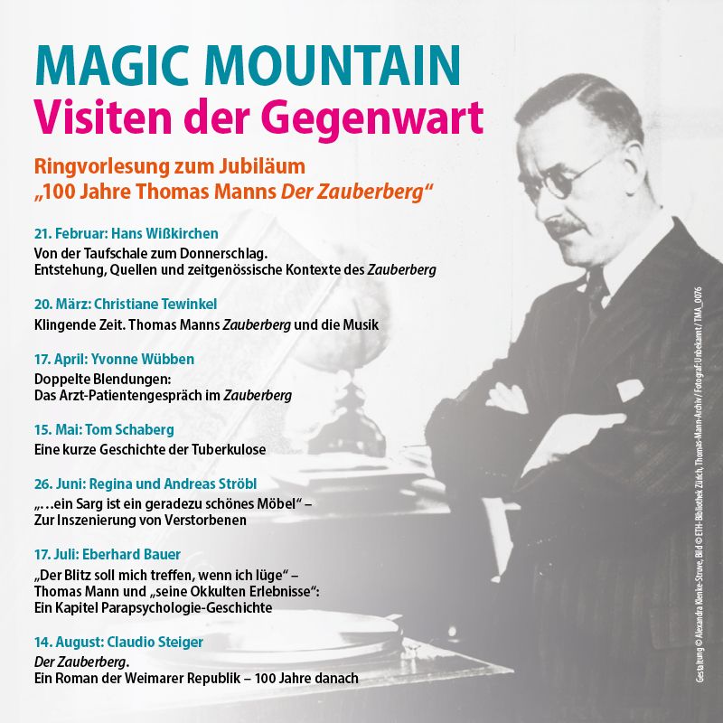 „Magic Mountain – Visiten der Gegenwart“. Hans Wißkirchen: „Von der Taufschale zum Donnerschlag.“ Entstehung, Quellen und zeitgenössische Kontexte des "Zauberberg"